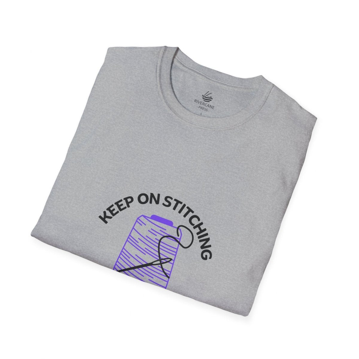 KEEP ON STITCHING (PURPLE THREAD), T-Shirt