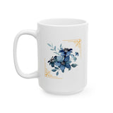 Feeling Blue; Framed Floral (4), Ceramic Mug