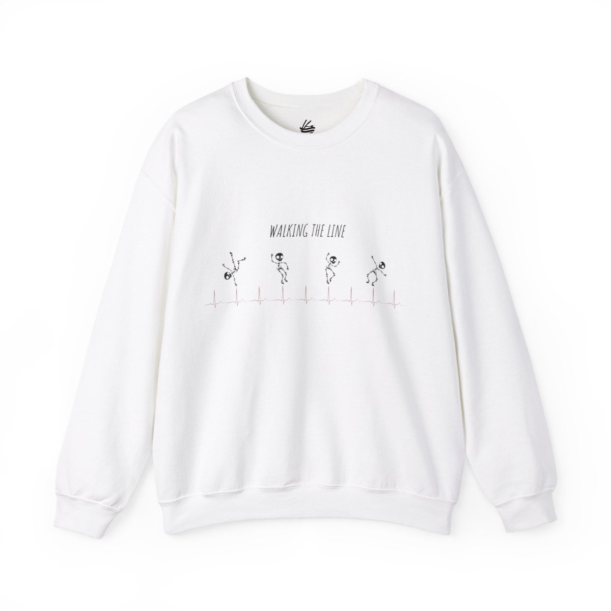 Walking The Line (Black), Crewneck Sweatshirt