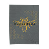 A Very Busy Bee, Velveteen Plush Blanket