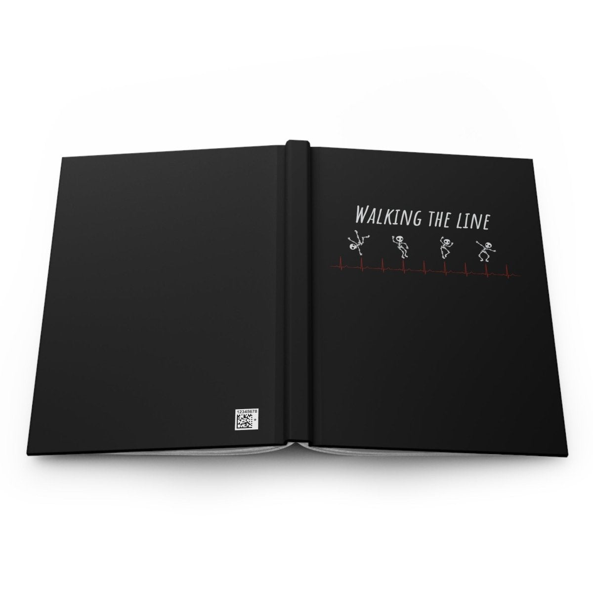 Walking The Line (White), Hardcover Journal