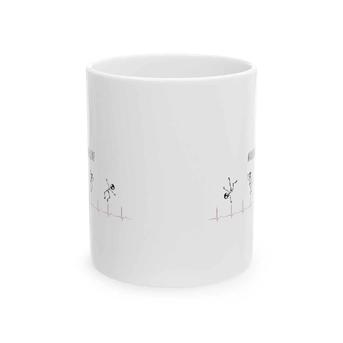 Walking The Line (Black), Ceramic Mug