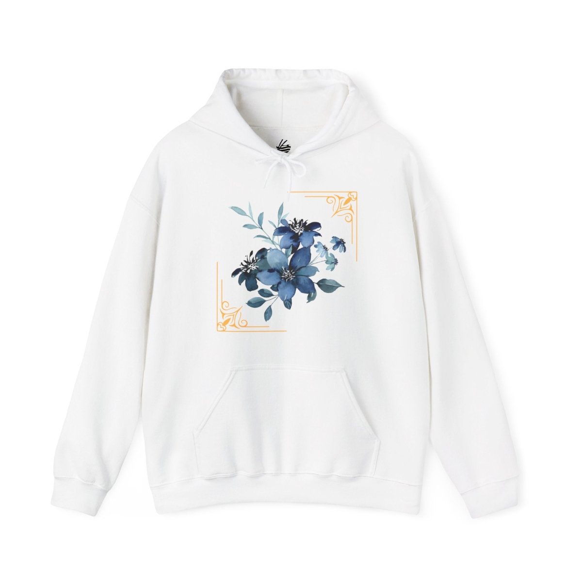 Feeling Blue; Framed Floral (4) Hoodie