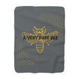 A Very Busy Bee, Sherpa Fleece Blanket