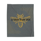 A Very Busy Bee, Velveteen Plush Blanket