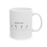 Walking The Line (Black), Ceramic Mug