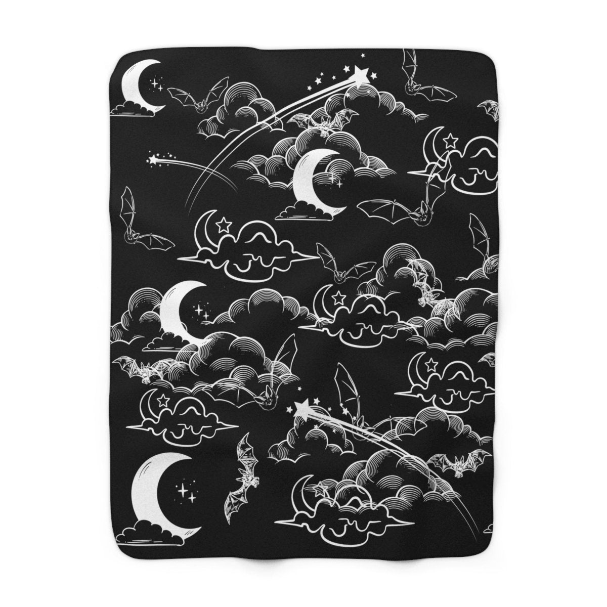 Midnight Bats, Sherpa Fleece Blanket