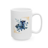 Feeling Blue; Framed Floral (4), Ceramic Mug