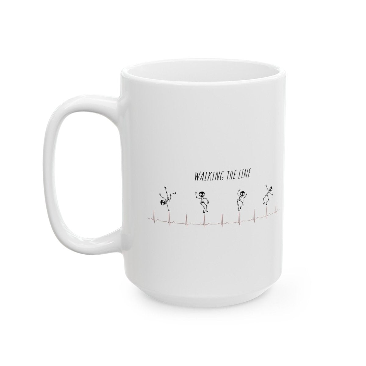 Walking The Line (Black), Ceramic Mug