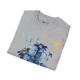 Feeling Blue; Framed Floral (4) T-Shirt