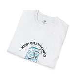 KEEP ON STITCHING (TEAL THREAD), T-Shirt