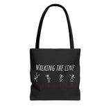 Walking The Line (White), Tote Bag