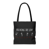 Walking The Line (White), Tote Bag