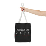 Walking The Line (White), Tote Bag