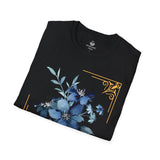 Feeling Blue; Framed Floral (4) T-Shirt