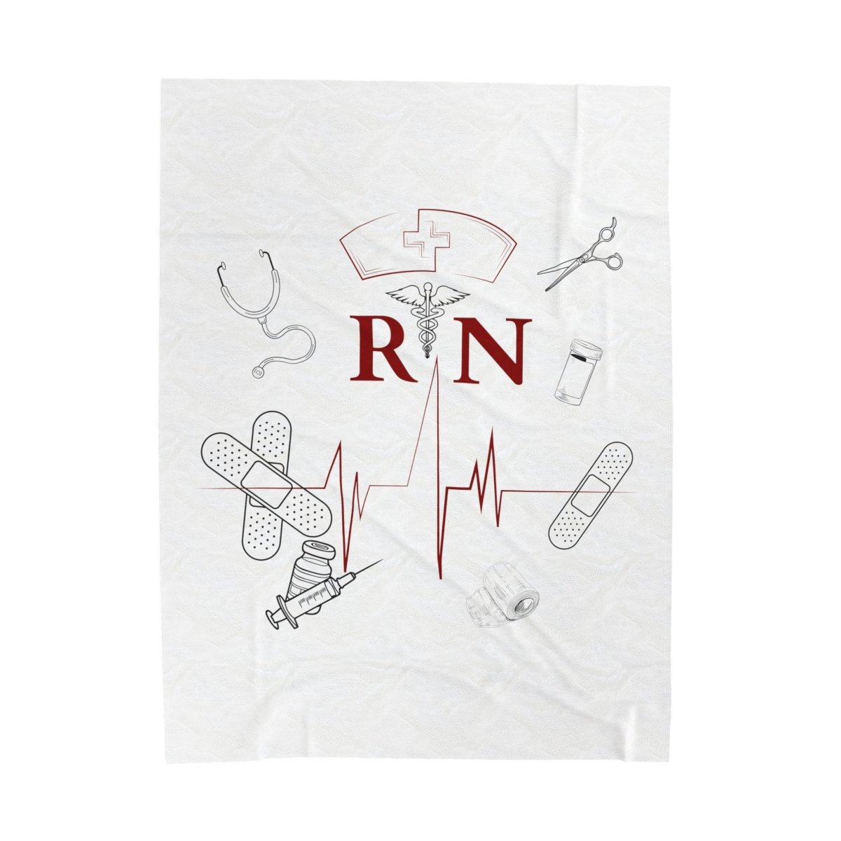 NURSE RN (1), Velveteen Plush Blanket