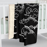 Midnight Bats, Sherpa Fleece Blanket