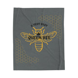 A Very Busy Queen Bee, Velveteen Plush Blanket