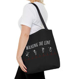 Walking The Line (White), Tote Bag