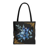 Feeling Blue; Framed Floral (4), Tote Bag