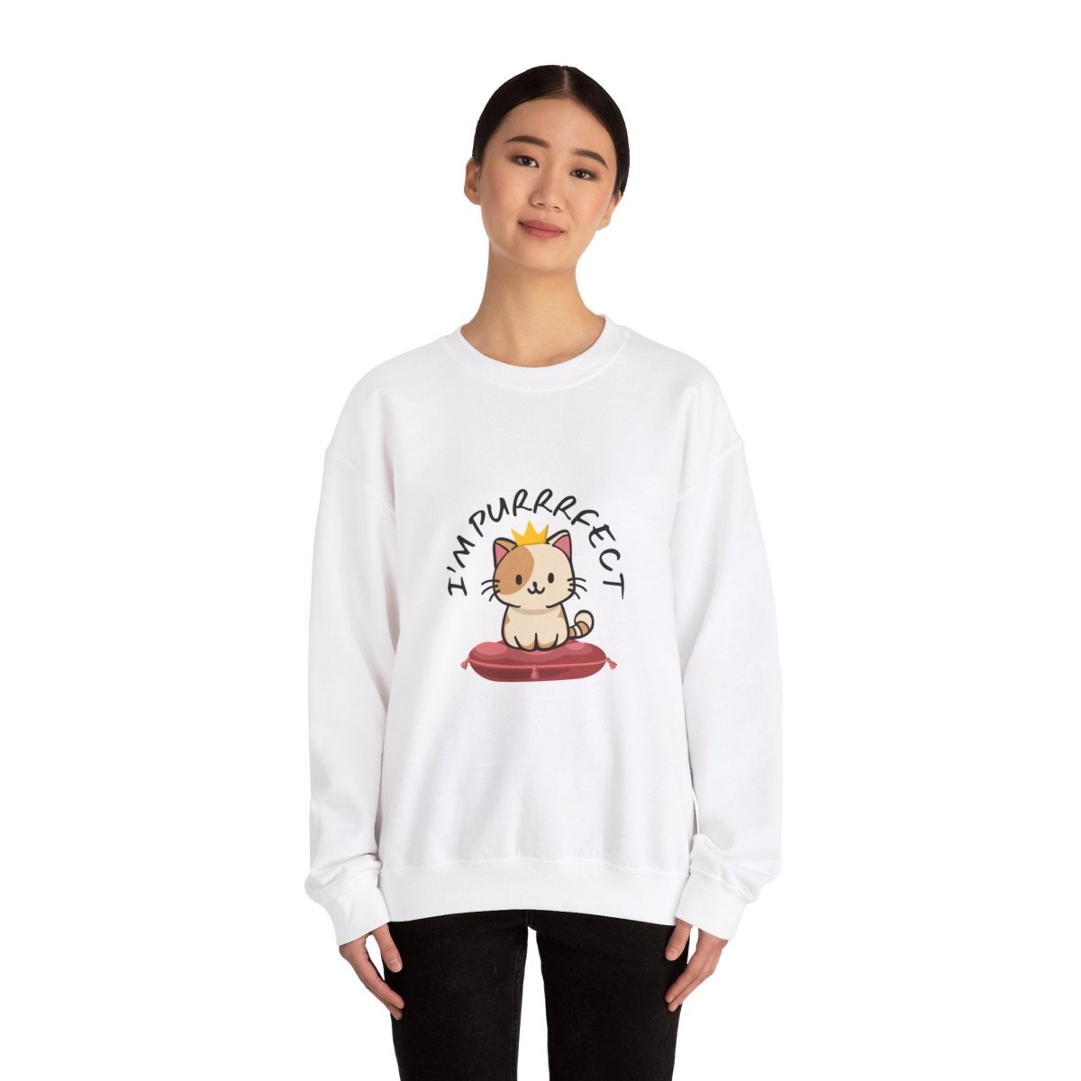 I'M PURRRFECT, Crewneck Sweatshirt