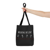 Walking The Line (White), Tote Bag