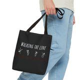 Walking The Line (White), Tote Bag