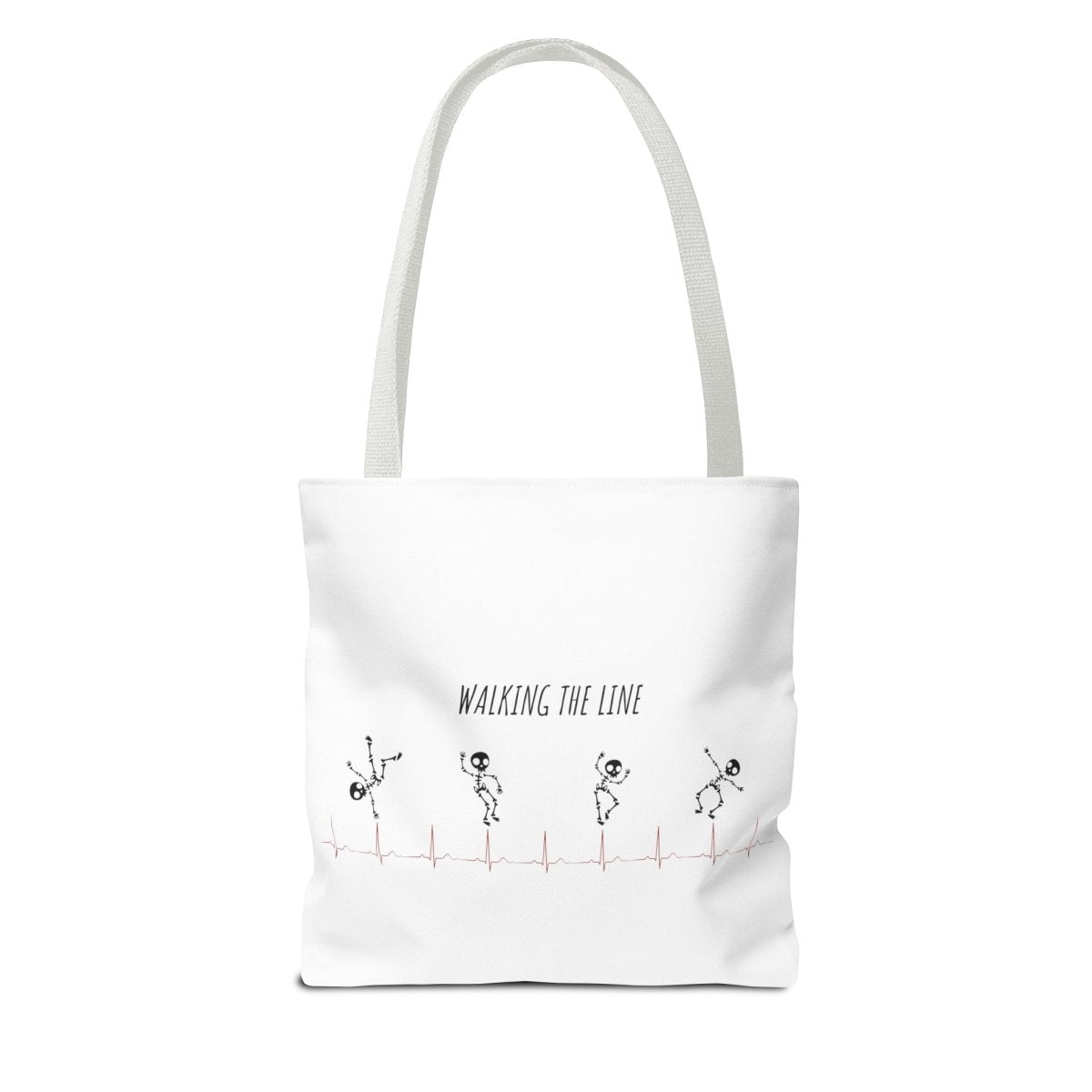 Walking The Line (Black), Tote Bag