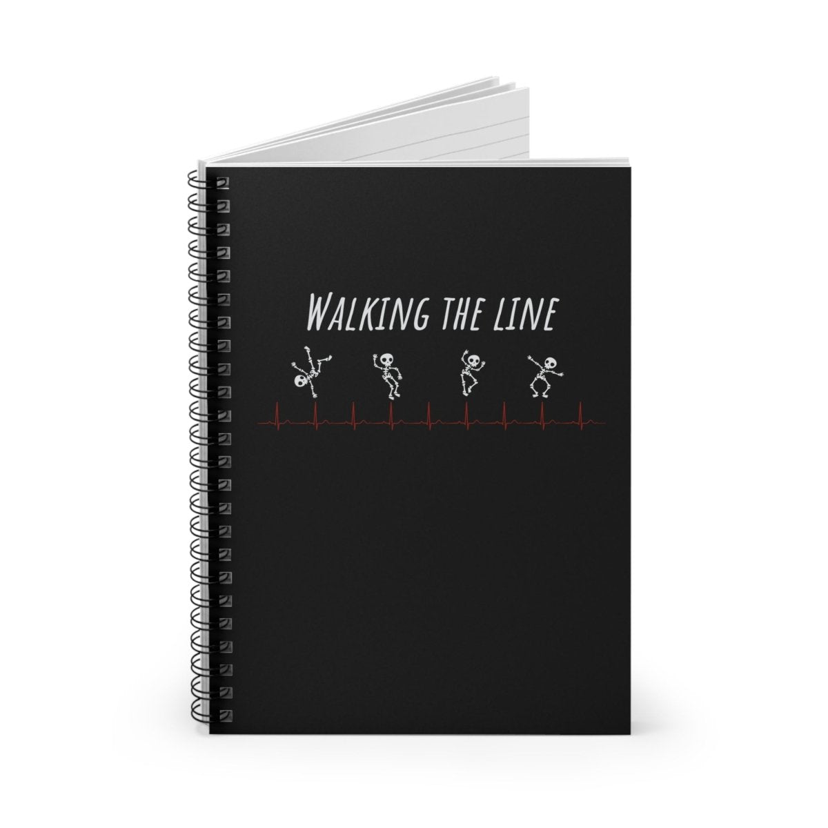 Walking The Line (White), Spiral Notebook