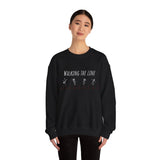 Walking The Line (White), Crewneck Sweatshirt