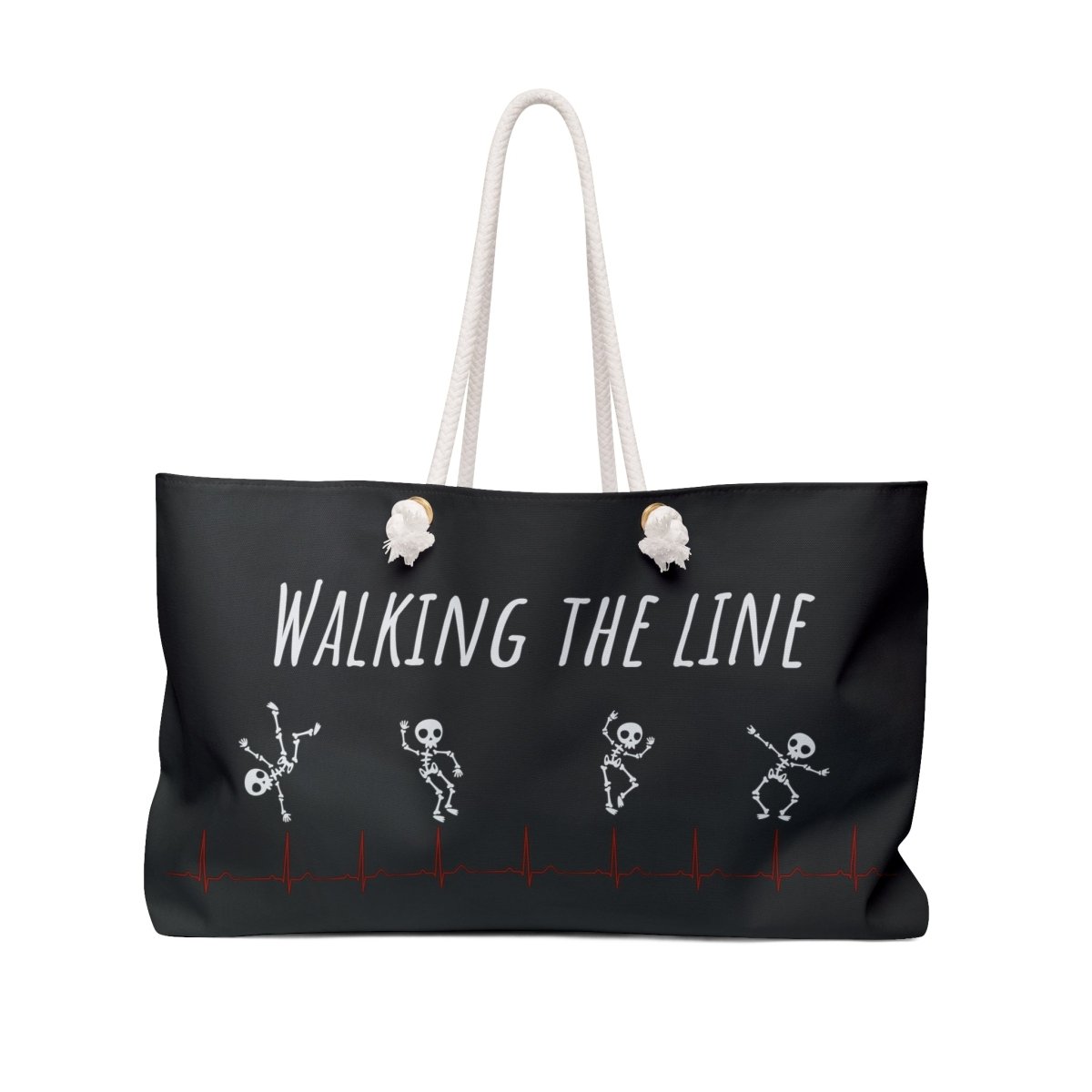 Walking The Line (White), Weekender Bag