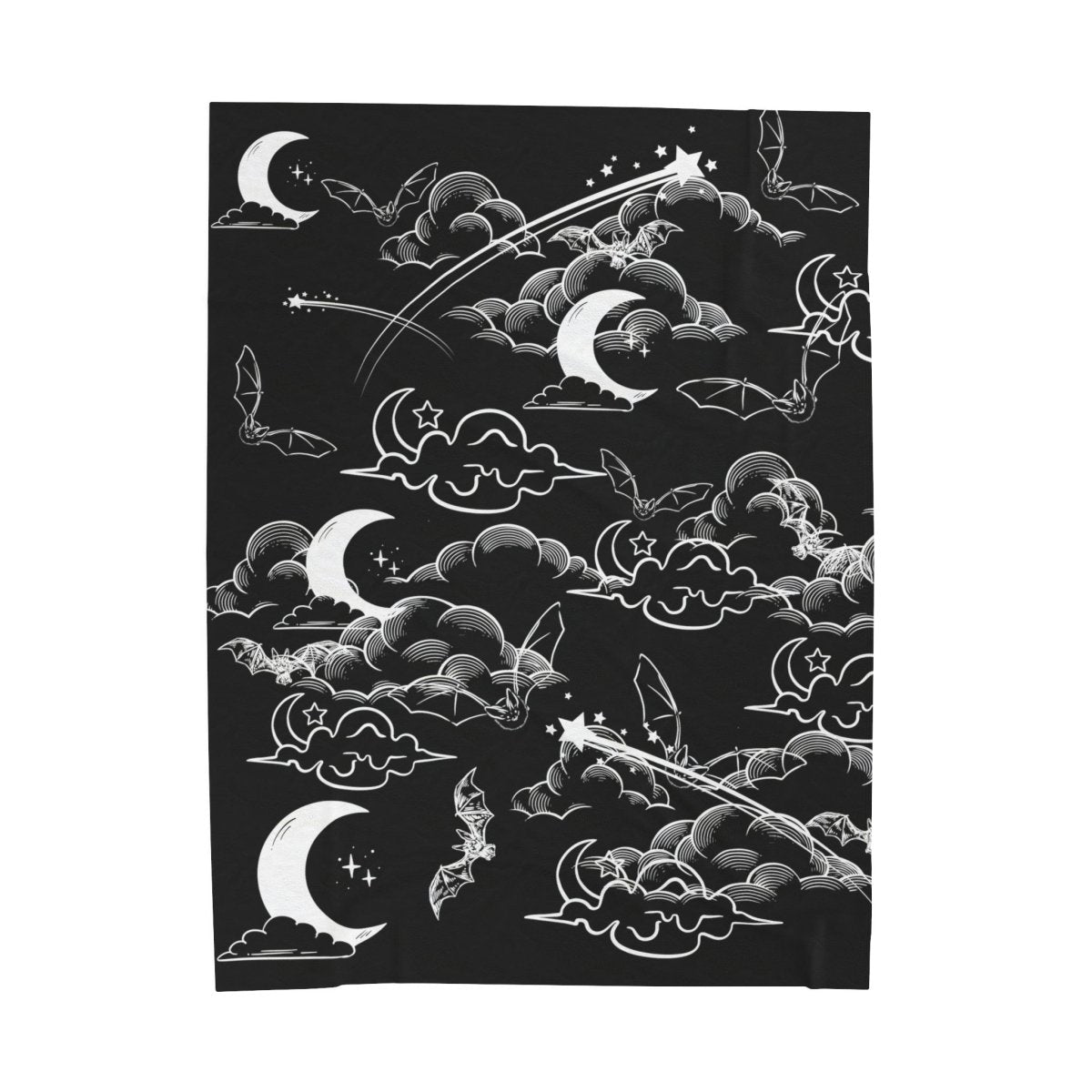 Midnight Bats, Velveteen Plush Blanket