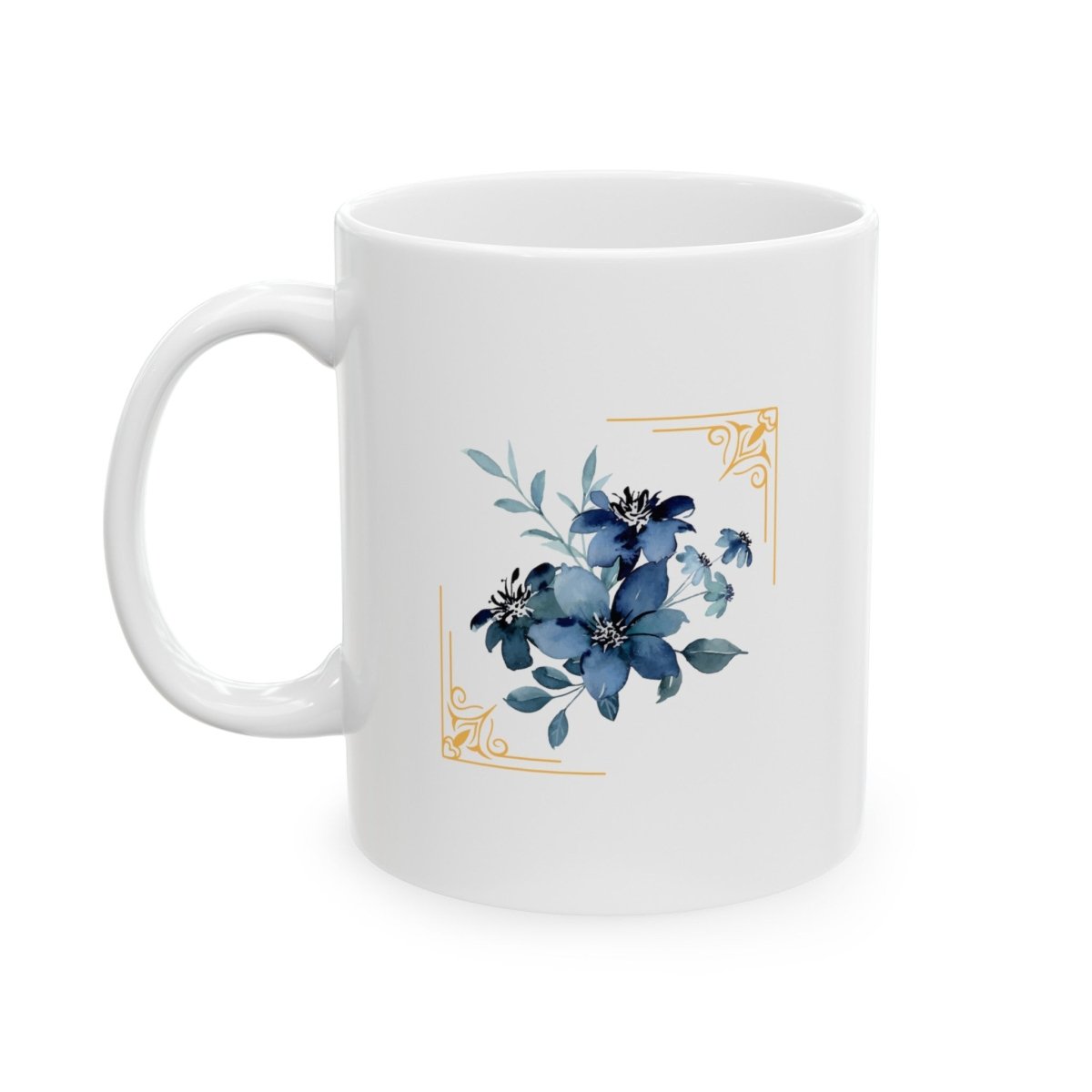 Feeling Blue; Framed Floral (4), Ceramic Mug