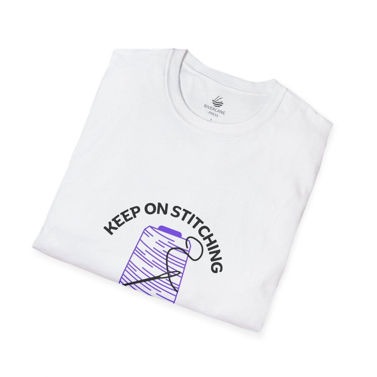 KEEP ON STITCHING (PURPLE THREAD), T-Shirt