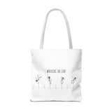 Walking The Line (Black), Tote Bag