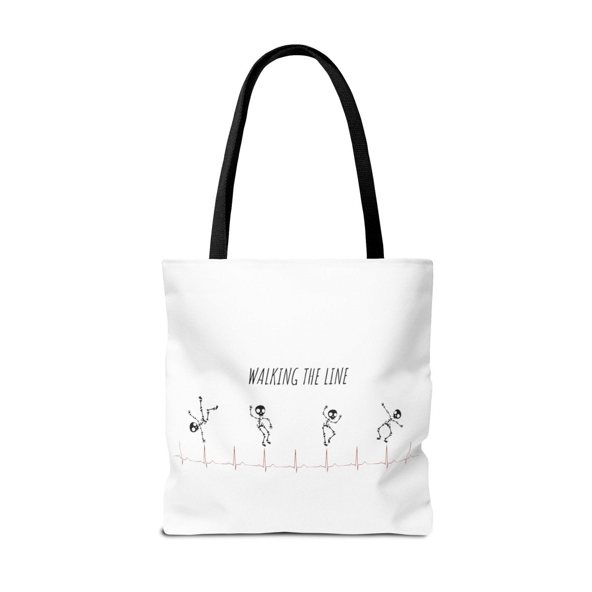 Walking The Line (Black), Tote Bag