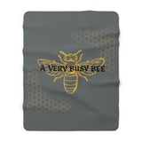 A Very Busy Bee, Sherpa Fleece Blanket