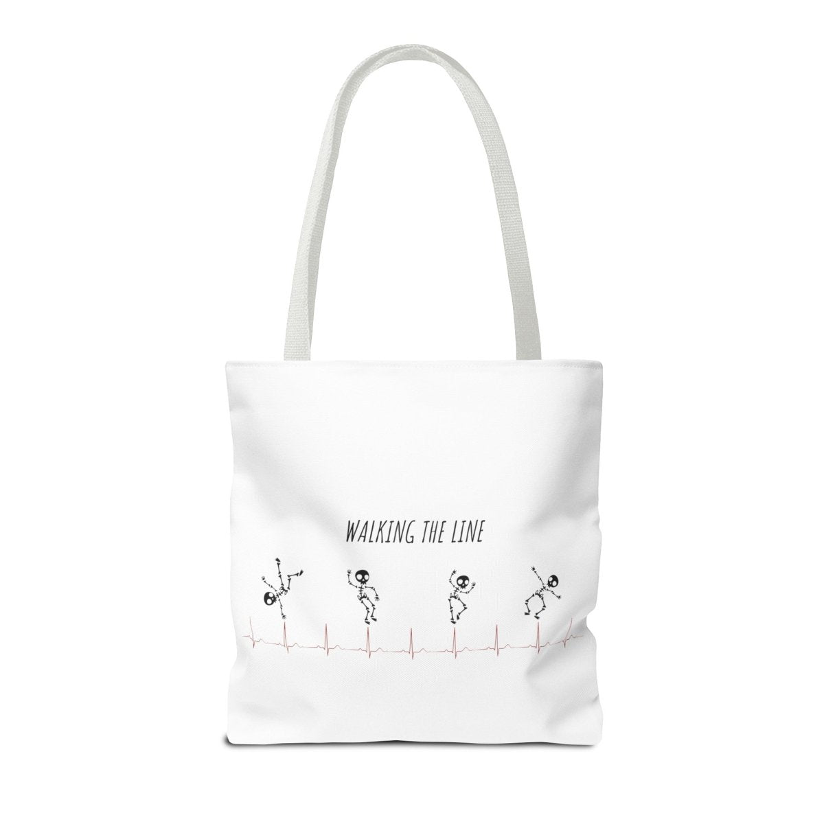 Walking The Line (Black), Tote Bag