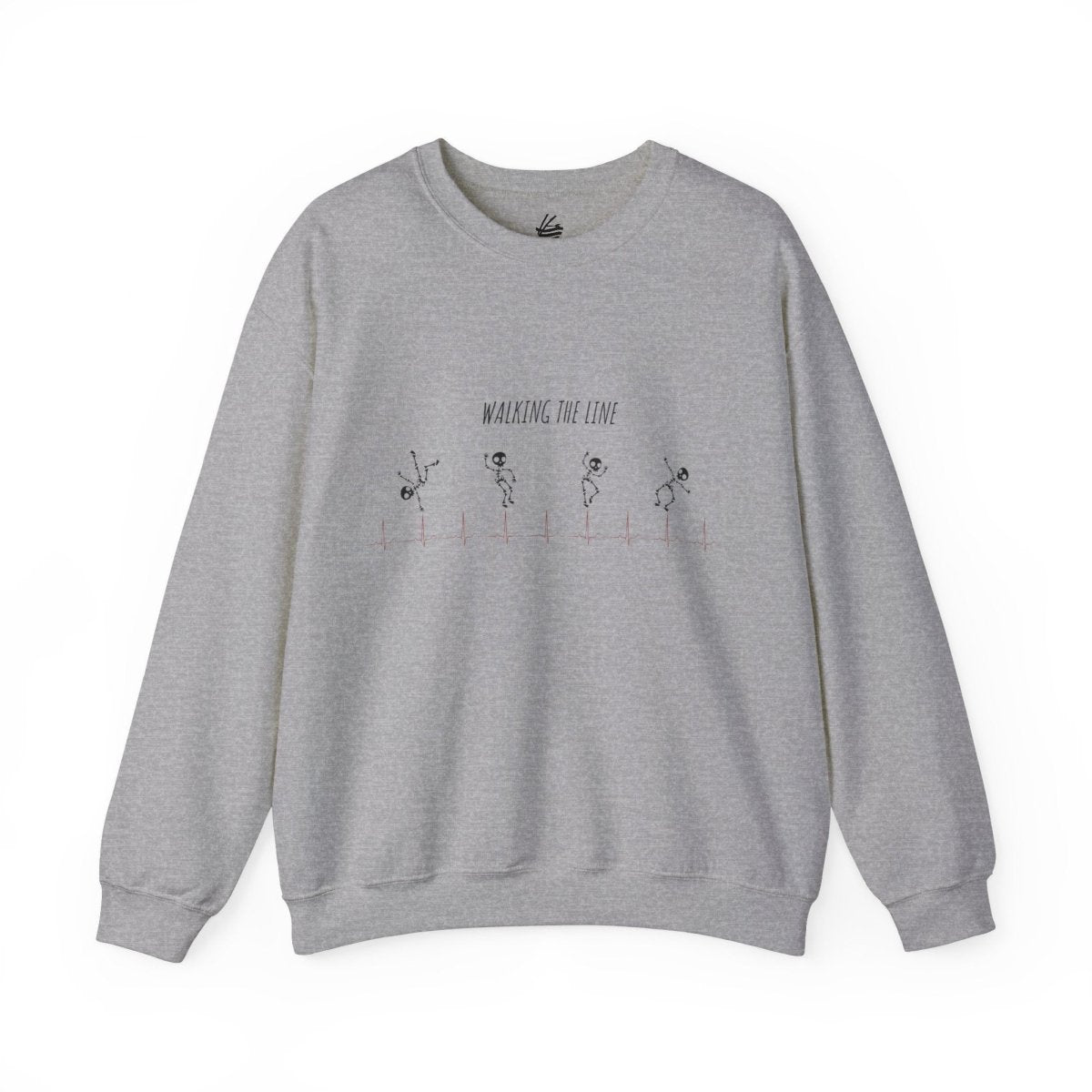 Walking The Line (Black), Crewneck Sweatshirt