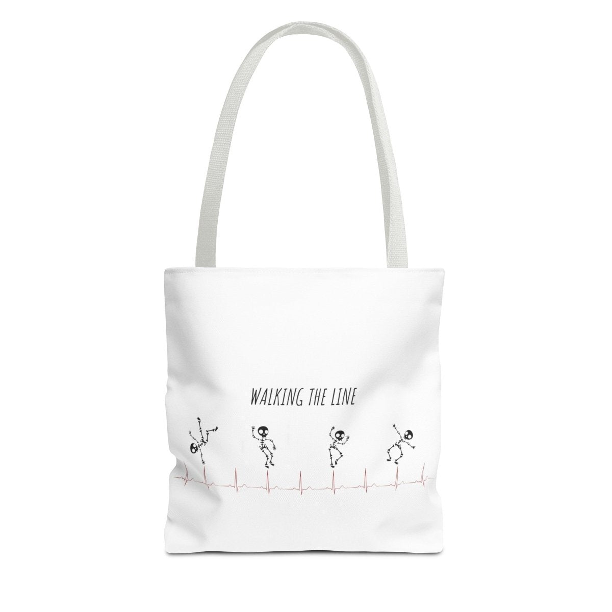 Walking The Line (Black), Tote Bag