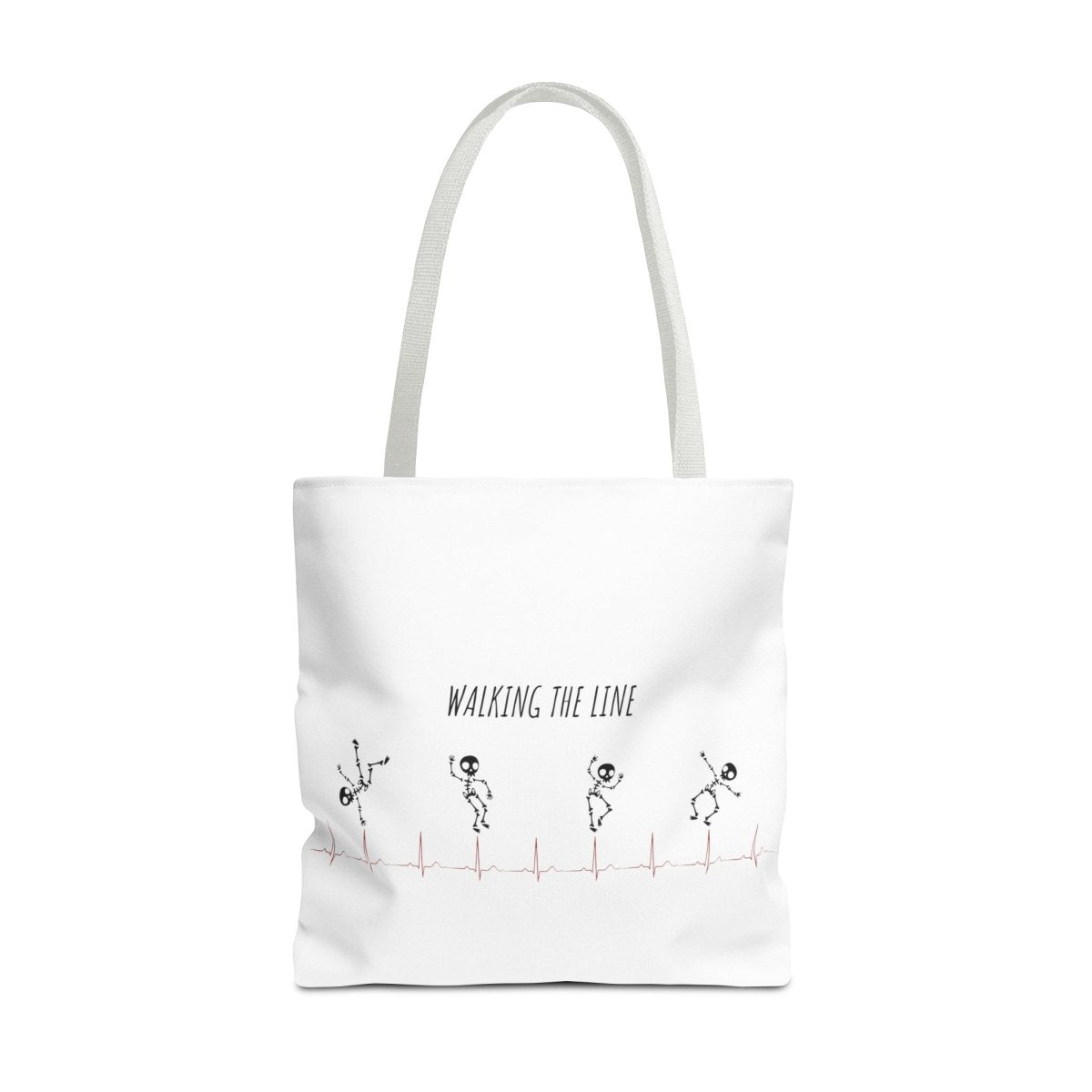 Walking The Line (Black), Tote Bag