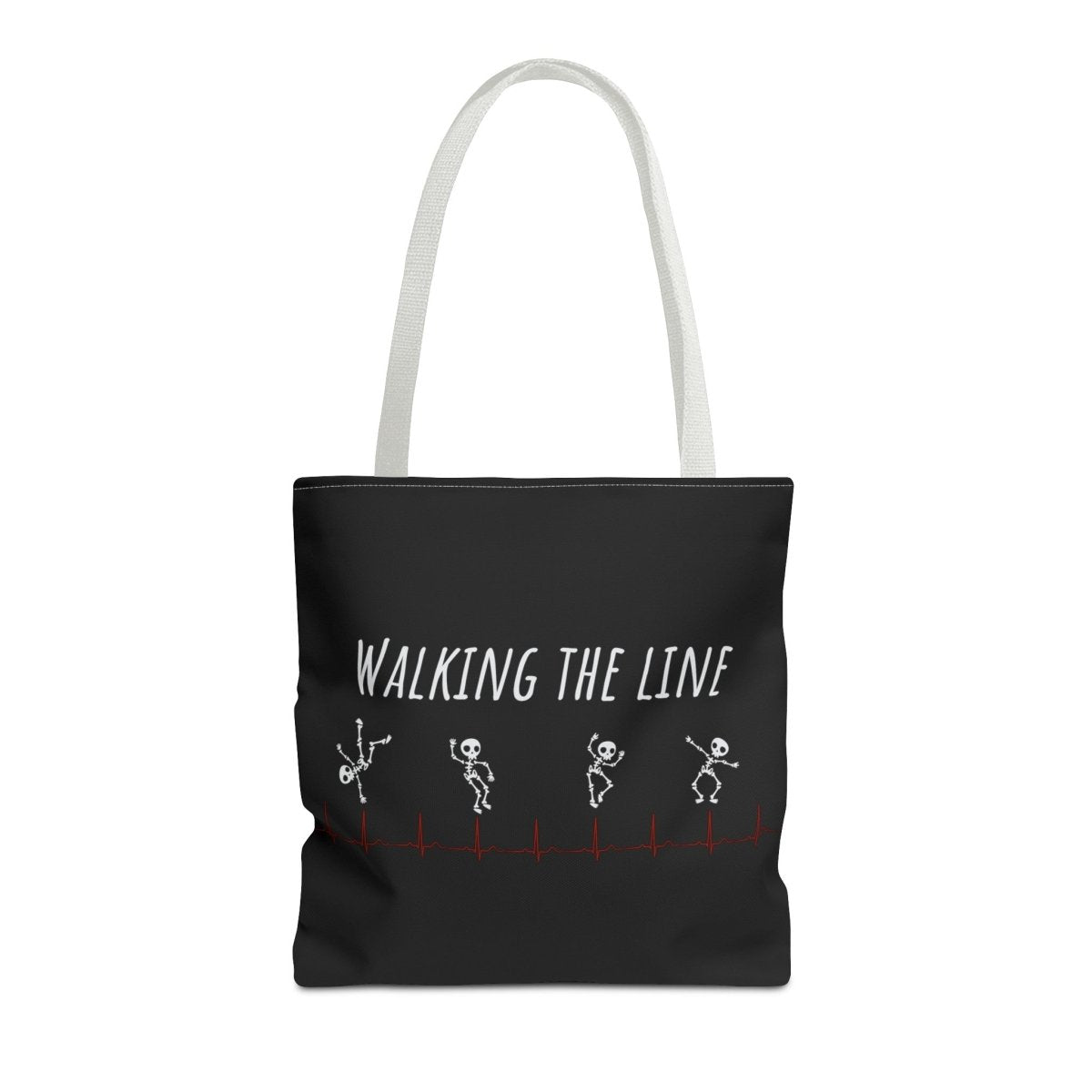 Walking The Line (White), Tote Bag