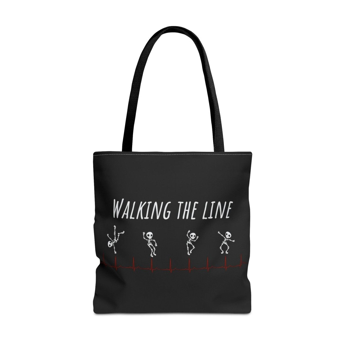 Walking The Line (White), Tote Bag