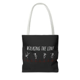 Walking The Line (White), Tote Bag