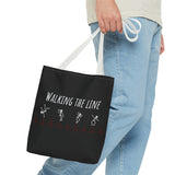 Walking The Line (White), Tote Bag