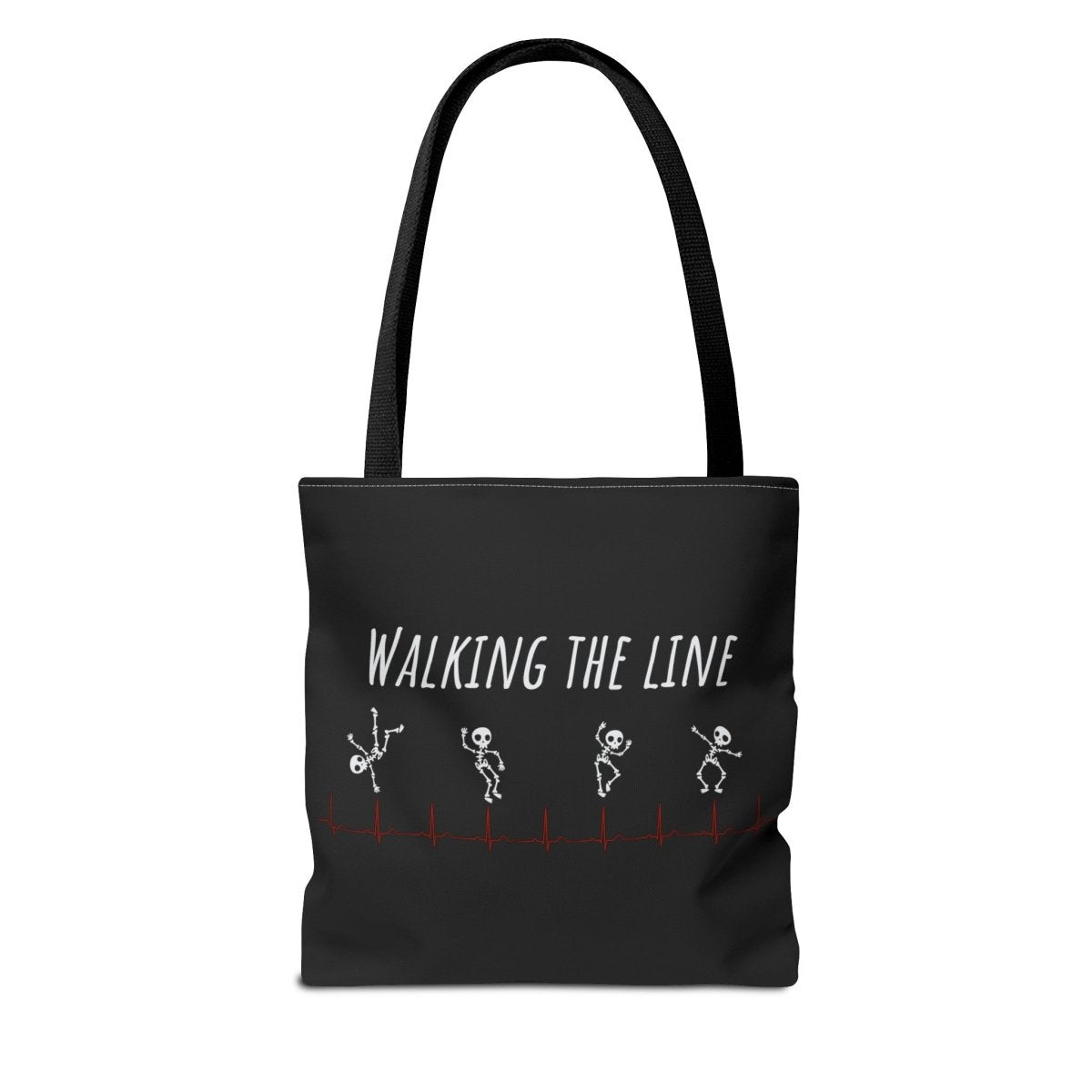 Walking The Line (White), Tote Bag