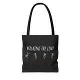 Walking The Line (White), Tote Bag