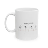 Walking The Line (Black), Ceramic Mug