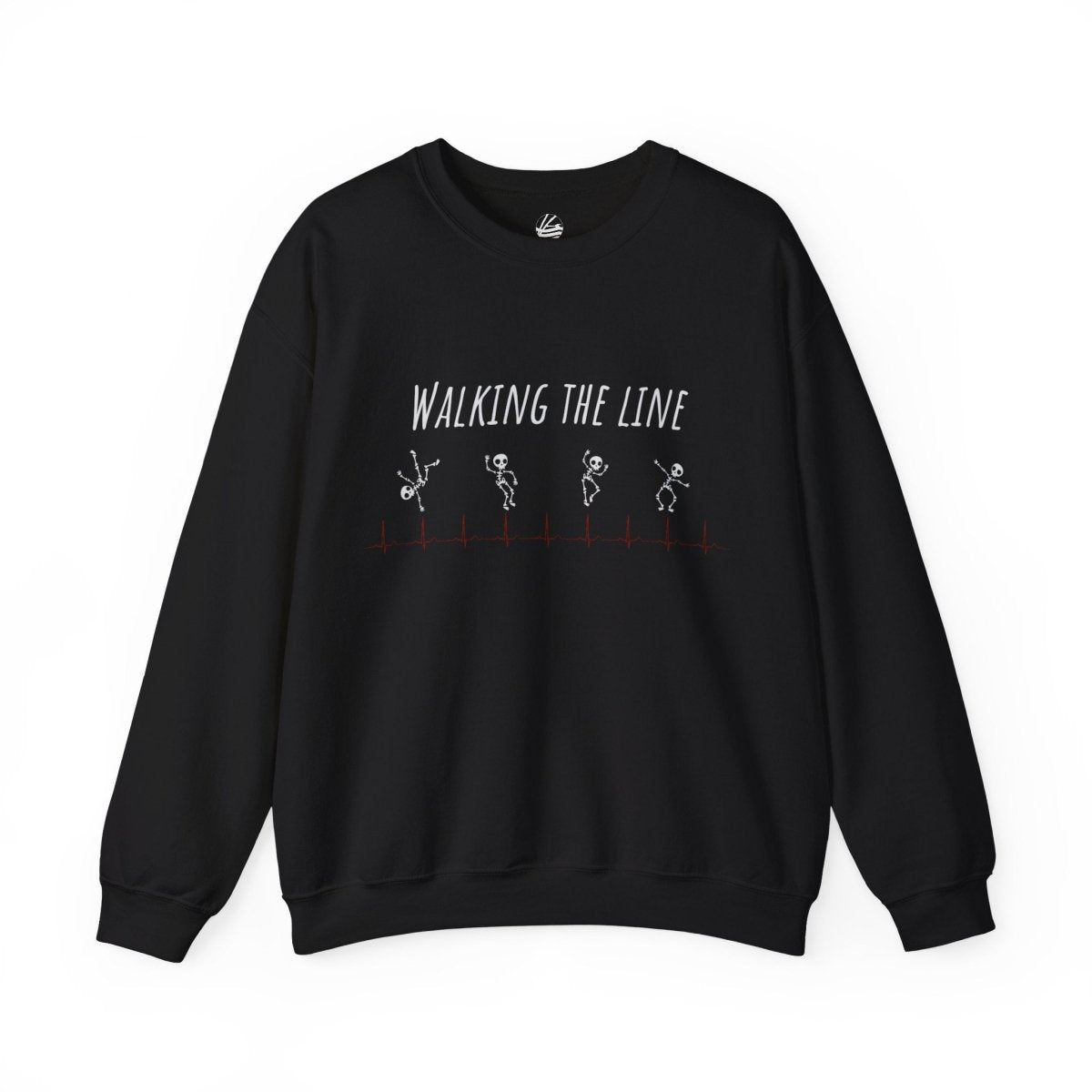 Walking The Line (White), Crewneck Sweatshirt