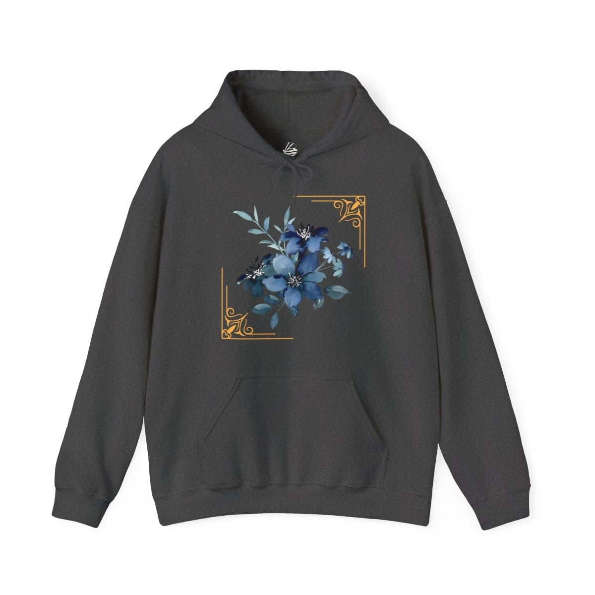 Feeling Blue; Framed Floral (4) Hoodie